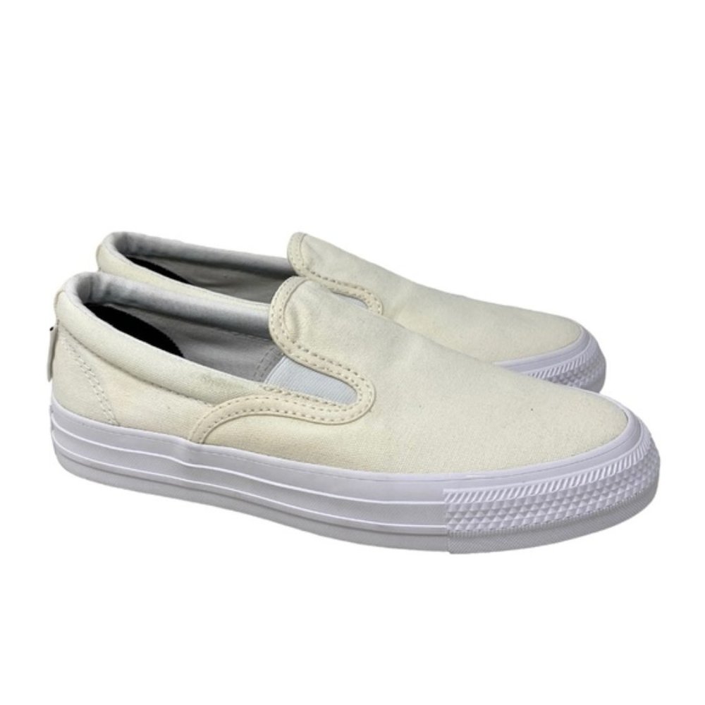 Converse Ctas Slip On Low Top Canvas White Women's Sneakers Custom 171852C-WHT - Picture 3 of 10
